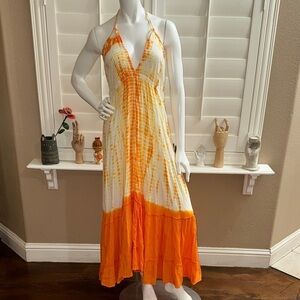 Sol Tie-Dye Halter Maxi Dress